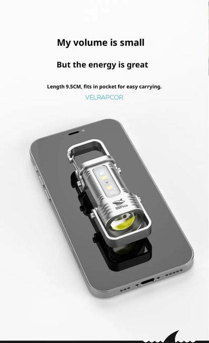 PowerFlash™ – Mini ficklampa med powerbank & USB-C (1200 LM)