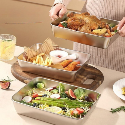 Japansk Rostfri Matlåda – För Ugn, Kyl & Rester (5-pack)