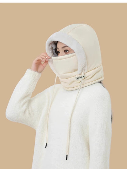 3-i-1 vintermössa med halsduk & ansiktsmask – varm fleece mot kyla