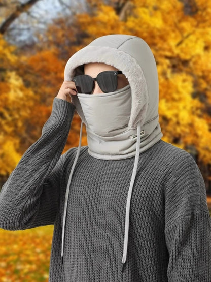 3-i-1 vintermössa med halsduk & ansiktsmask – varm fleece mot kyla