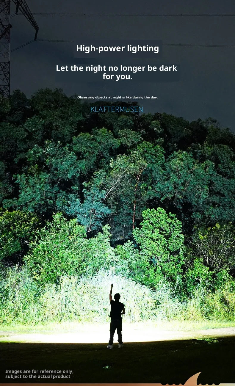 PowerFlash™ – Mini ficklampa med powerbank & USB-C (1200 LM)